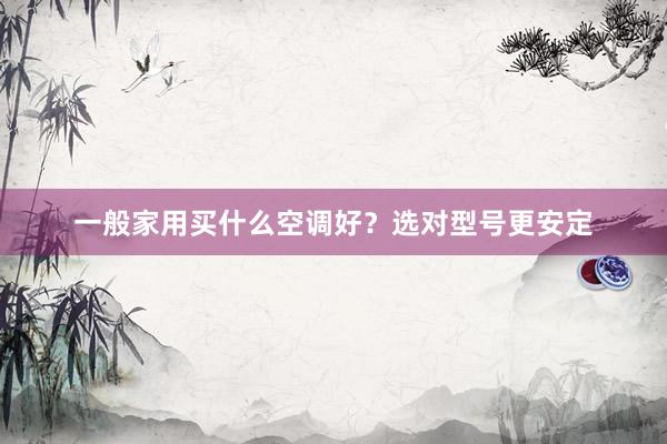 一般家用买什么空调好？选对型号更安定