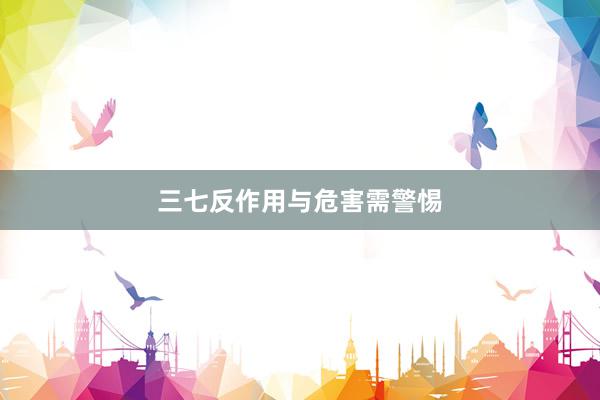 三七反作用与危害需警惕